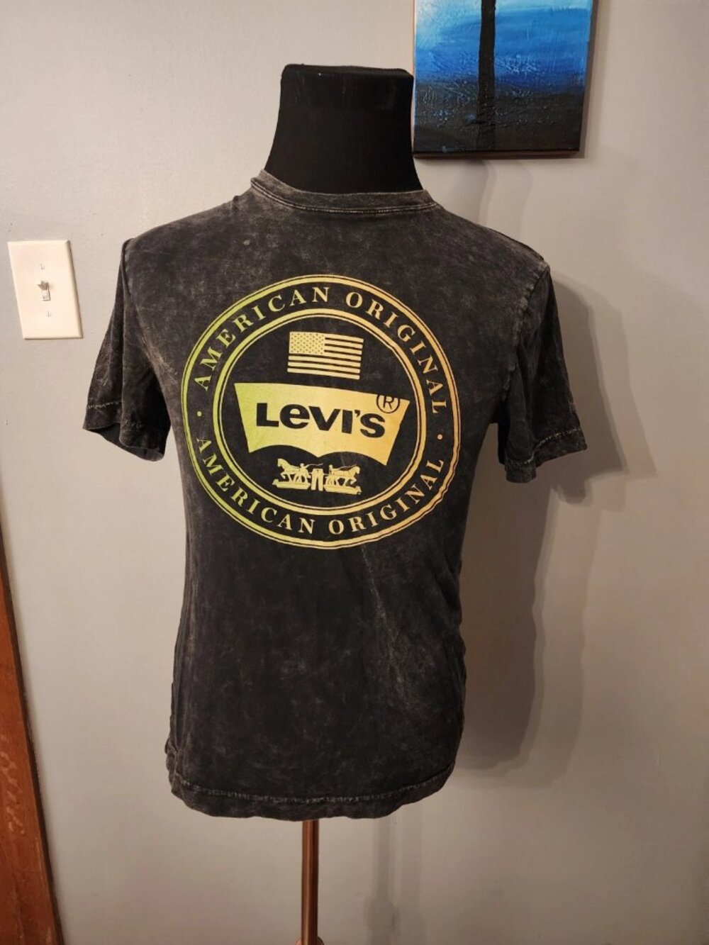 LEVIS Men's American Original Logo Graphic Short Sleeve Tie Dye T-Shirt Small